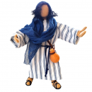 Jesus Christus 30 cm im längsgestreiften Kleid