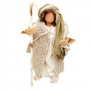 Jona mit handgestrickter Jutekleidung, Tasche und Schuhen